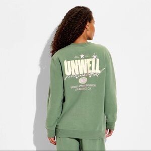 Women's Unwell Graphic Pullover Sweatshirt - Green S & XL